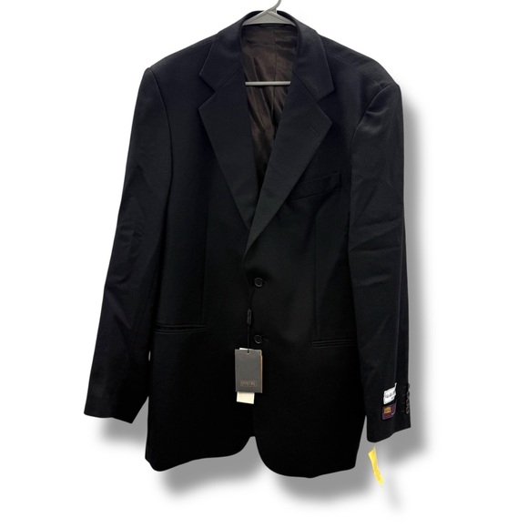 Via Dei Navigli NWT Virgin Wool Blazer‎ Men’s Size 40 US Black Classic Fit